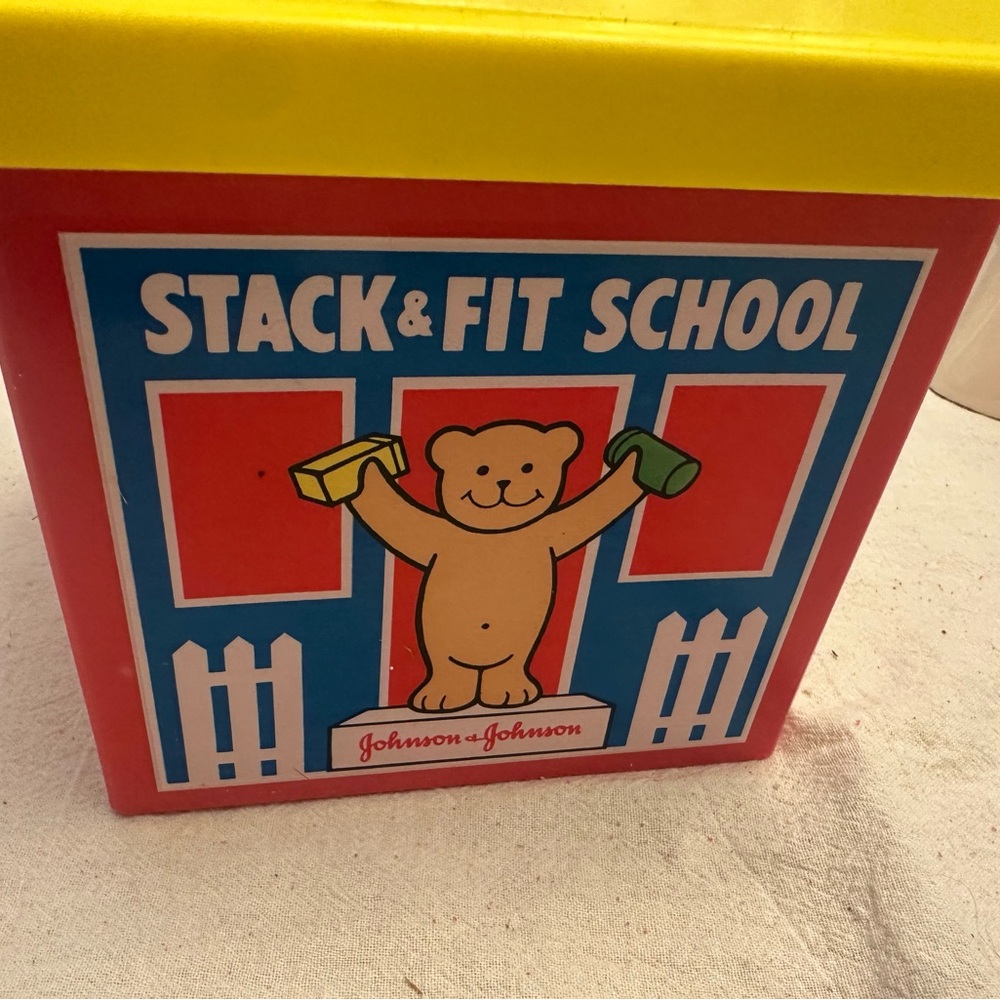 Johnson and Johnson Vintage Stack & Fit School Kids Toy